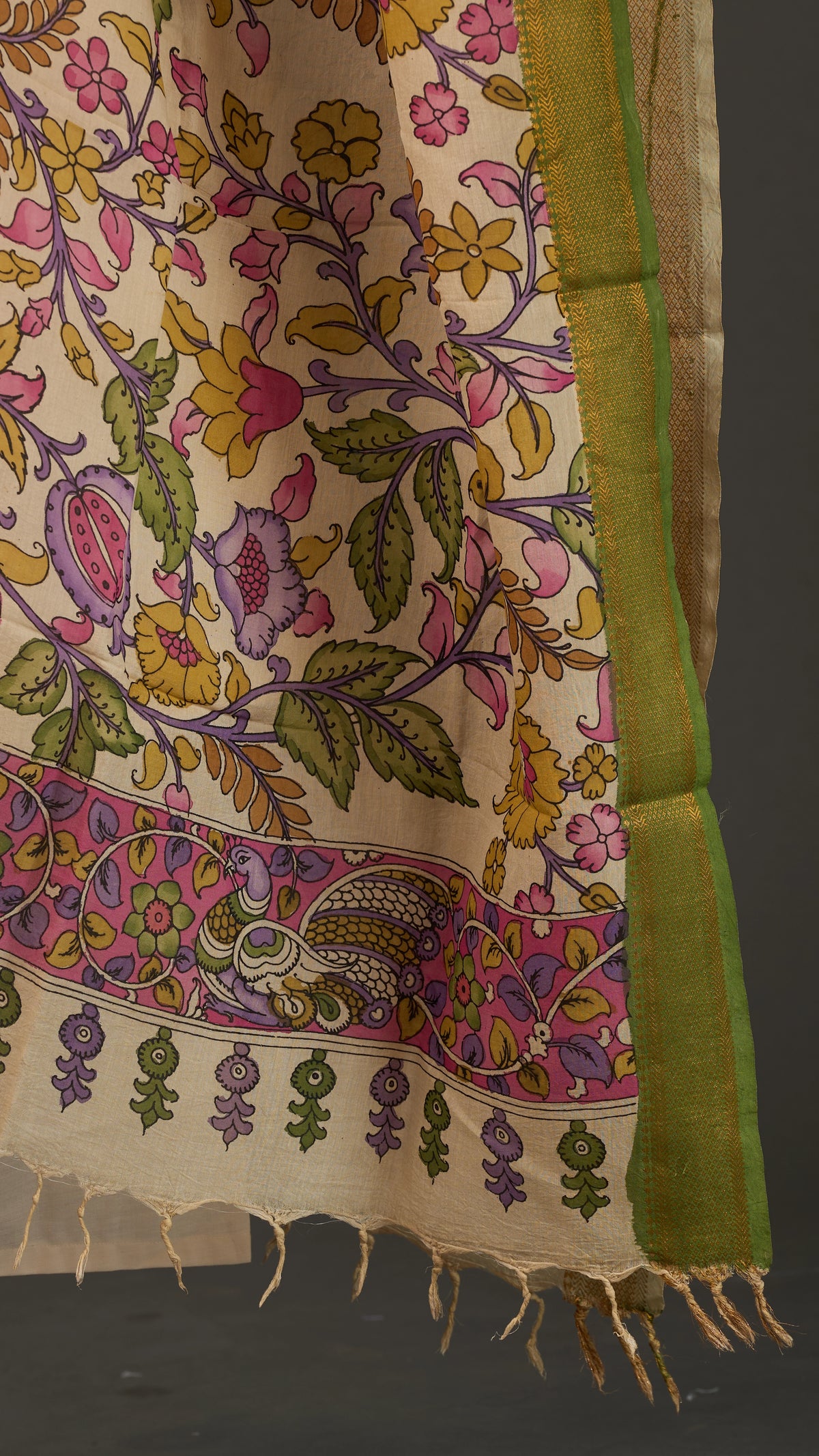 KALAMKARI | Collector's edition Meadow Blossom Shawl-Handcrafted