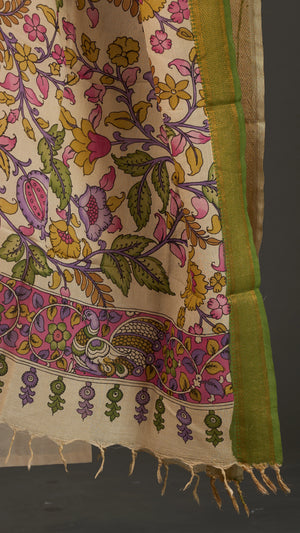 KALAMKARI | Collector's edition Meadow Blossom Shawl-Handcrafted