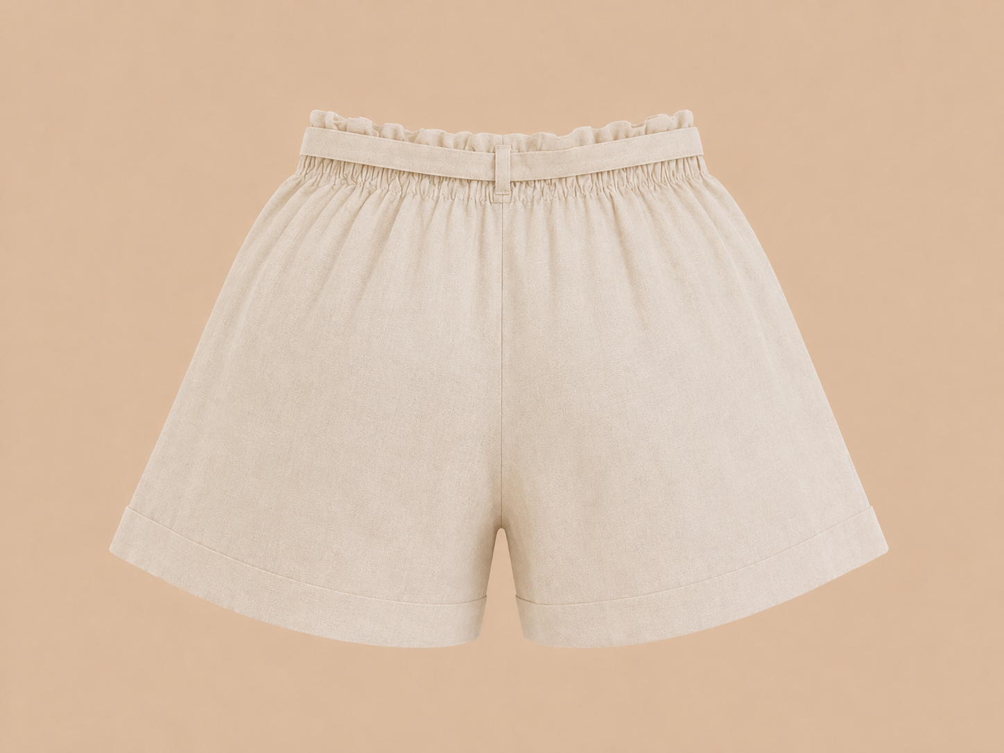 KANSO Paperbag Shorts | Cloud Dancer | Cotton & European Flax Linen