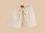 KANSO Paperbag Shorts | Cloud Dancer | Cotton & European Flax Linen