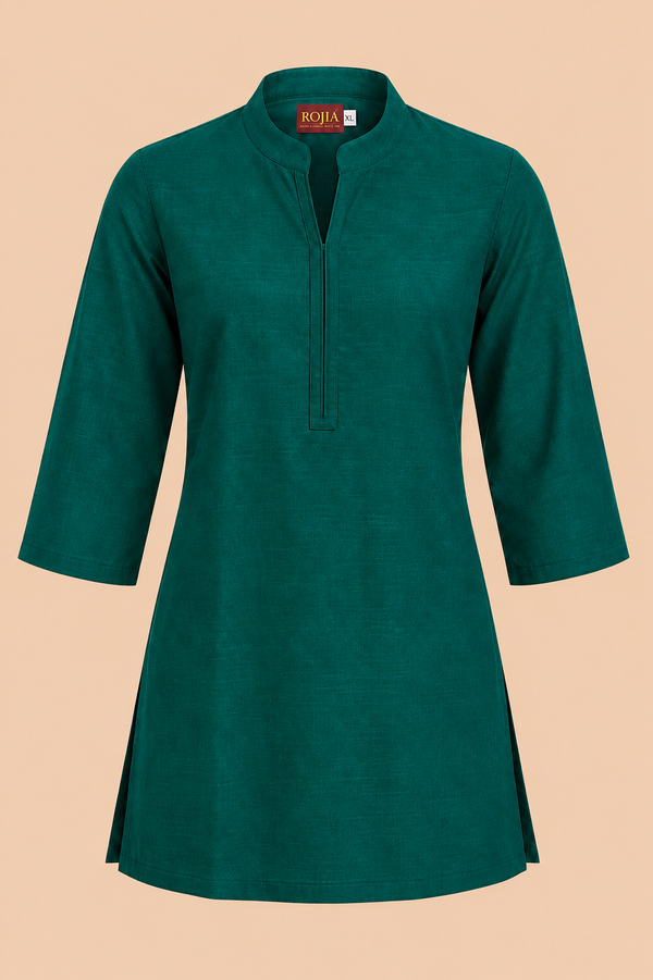 KANSO Short Kurta | Supercombed Cotton & European Flax Linen