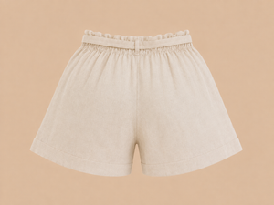 KANSO Paperbag Shorts | Cloud Dancer | Cotton & European Flax Linen