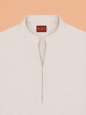 KANSO Short Kurta | Supercombed Cotton & European Flax Linen